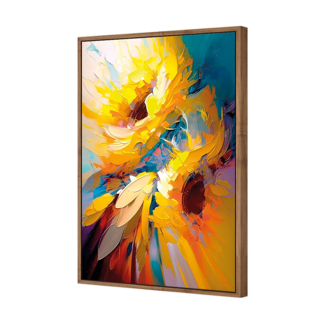 Bright Sunflower Splash - Wall Art Designs - WB_100789_AR_V CAF_CP - MPY - 260 - M - S - S_45x30_S - 1550 - NAT