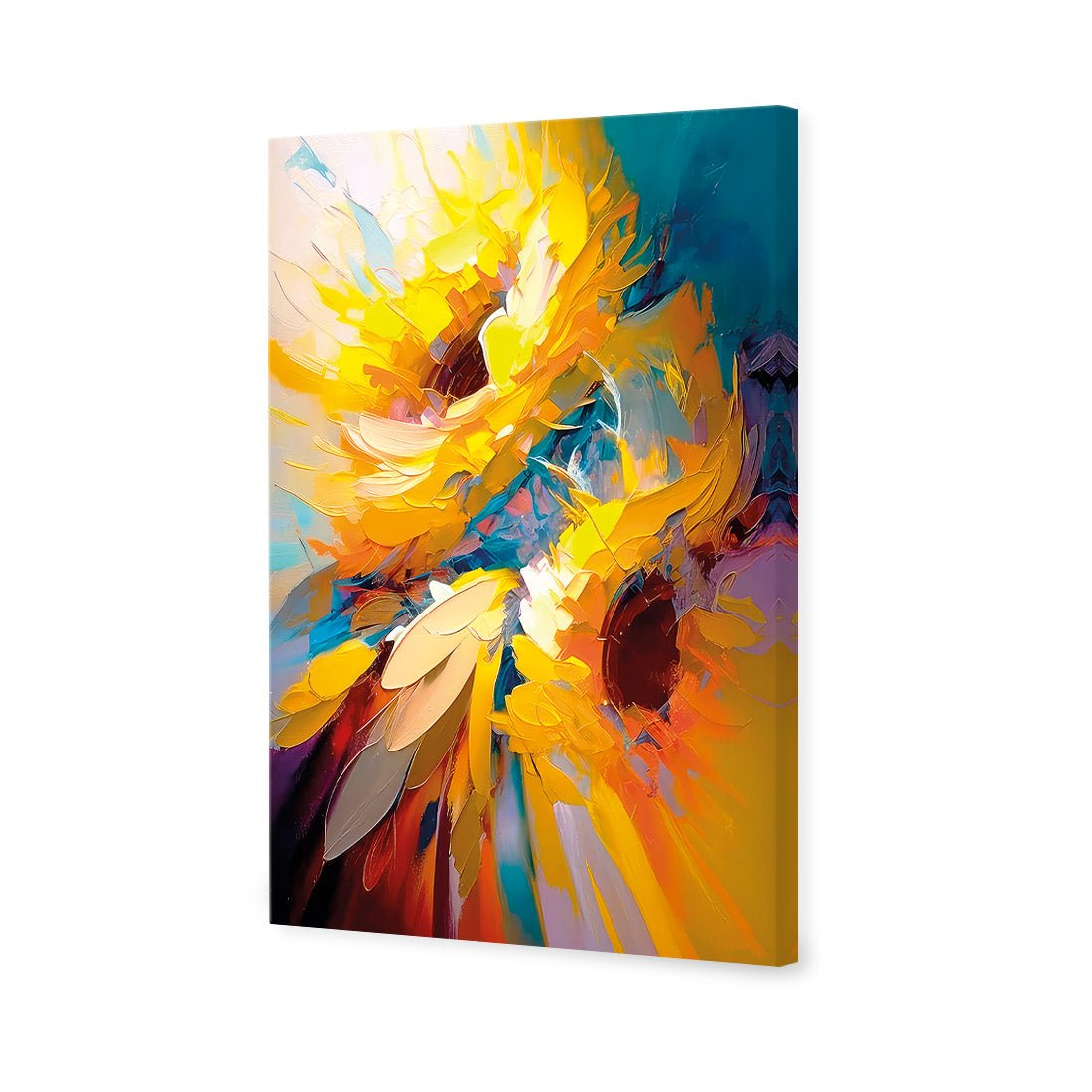 Bright Sunflower Splash - Wall Art Designs - WB_100789_AR_V CAF_CP - MPY - 260 - M - S - S_45x30_NONE