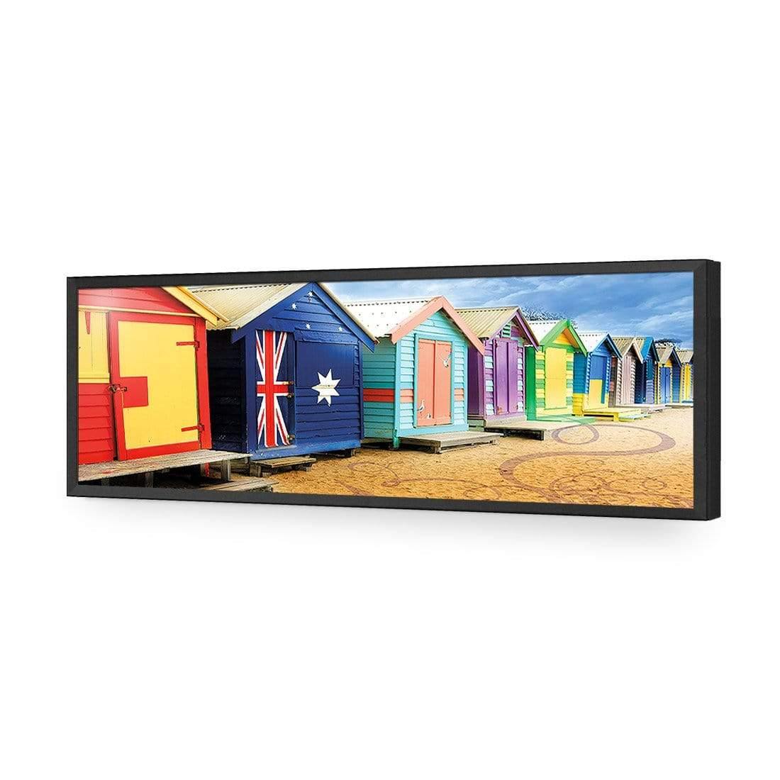 Brighton Beach Boxes, Arty (Long) - Wall Art Designs - 377_DL_H WAD_AP - 030 - EDG_90x30_S - 2538 - BLK