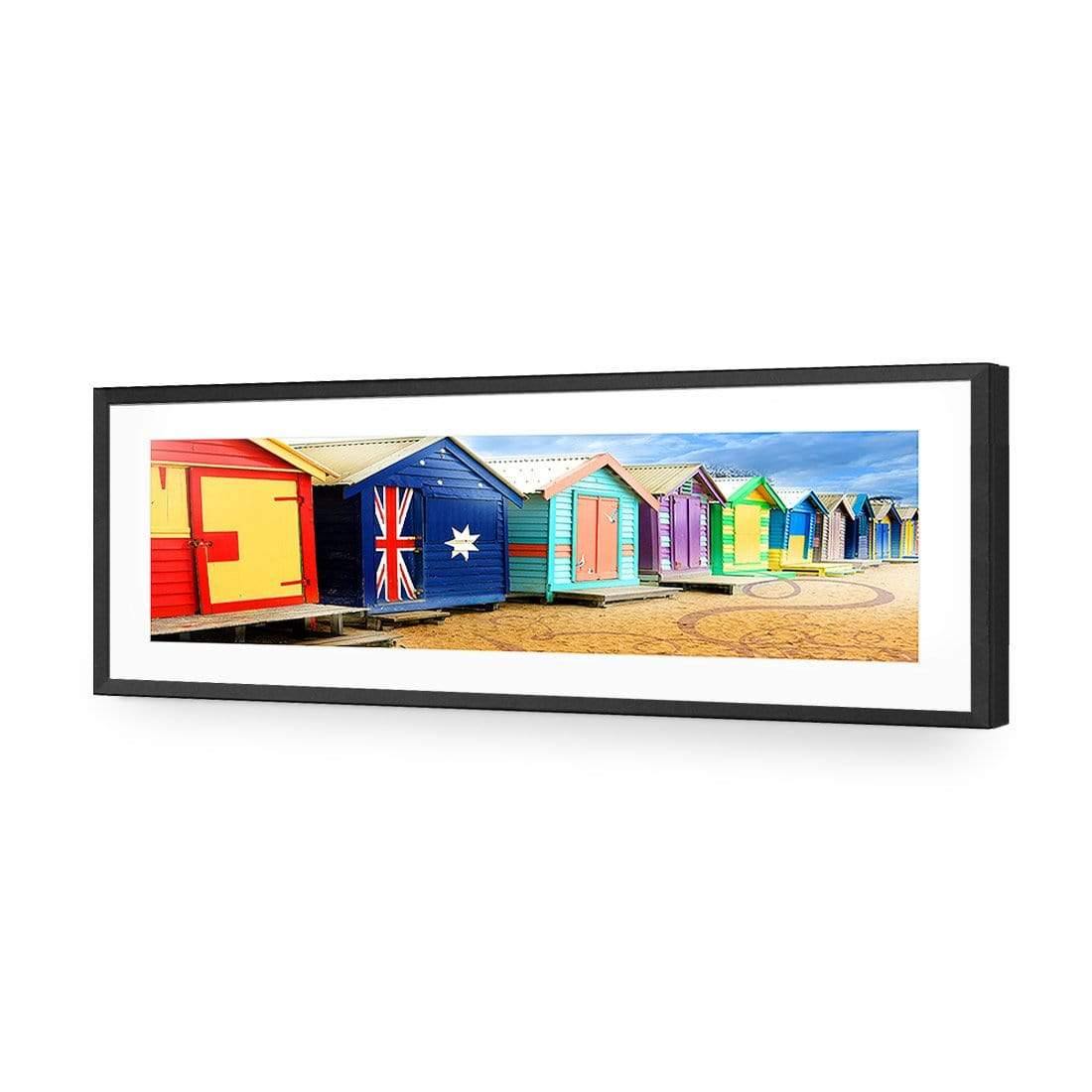 Brighton Beach Boxes, Arty (Long) - Wall Art Designs - 377_DL_H WAD_AP - 030 - MAT_90x30_S - 2538 - BLK