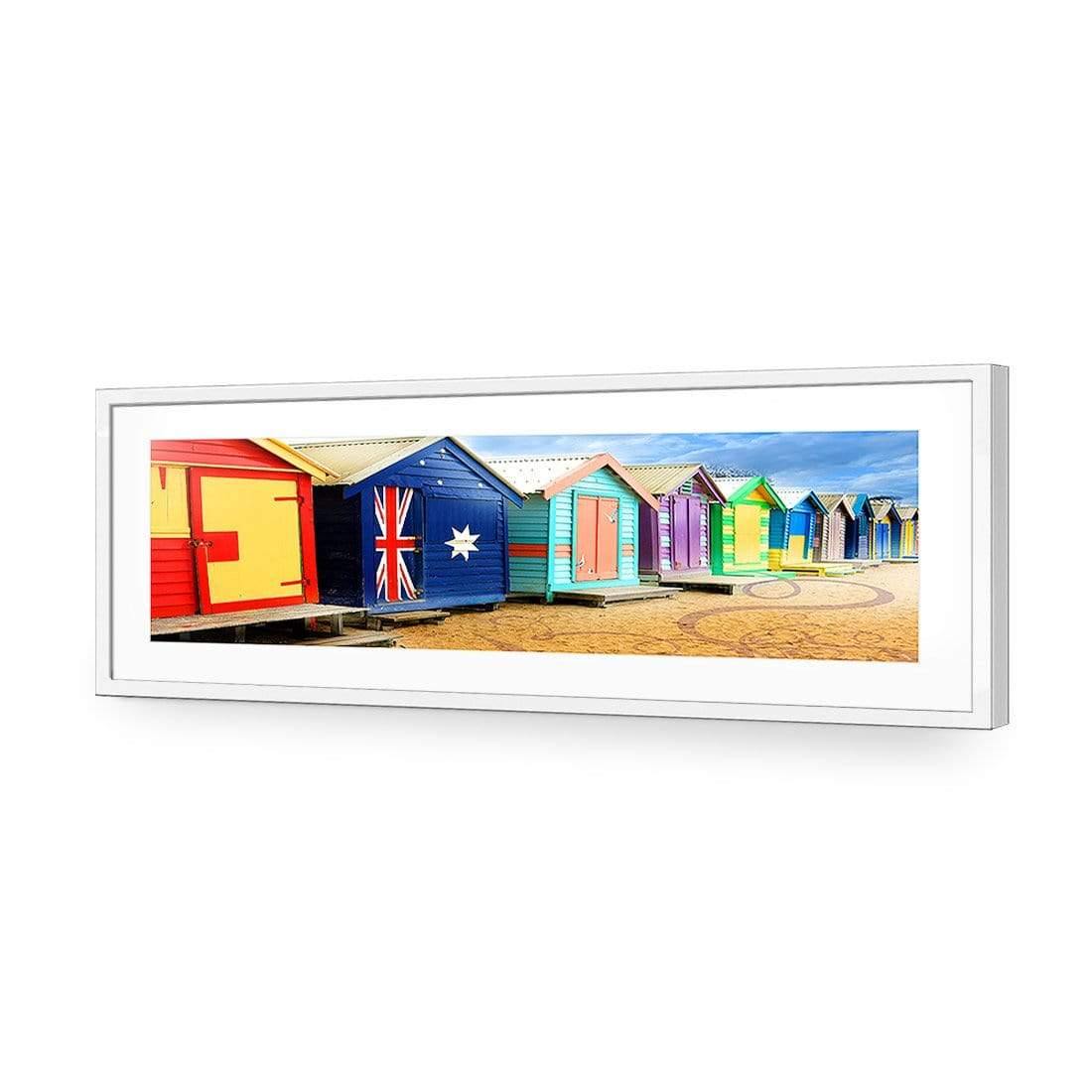 Brighton Beach Boxes, Arty (Long) - Wall Art Designs - 377_DL_H WAD_AP - 030 - MAT_90x30_S - 2538 - WHT