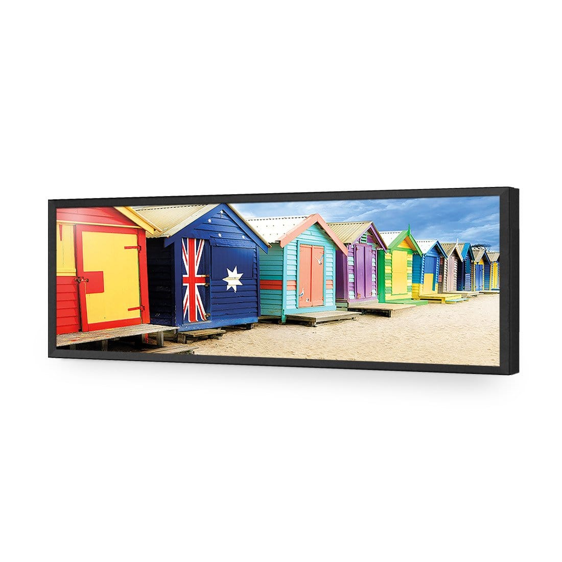 Brighton Beach Boxes (Long) - Wall Art Designs - 377_AL_H WAD_AP - 030 - EDG_90x30_S - 2538 - BLK