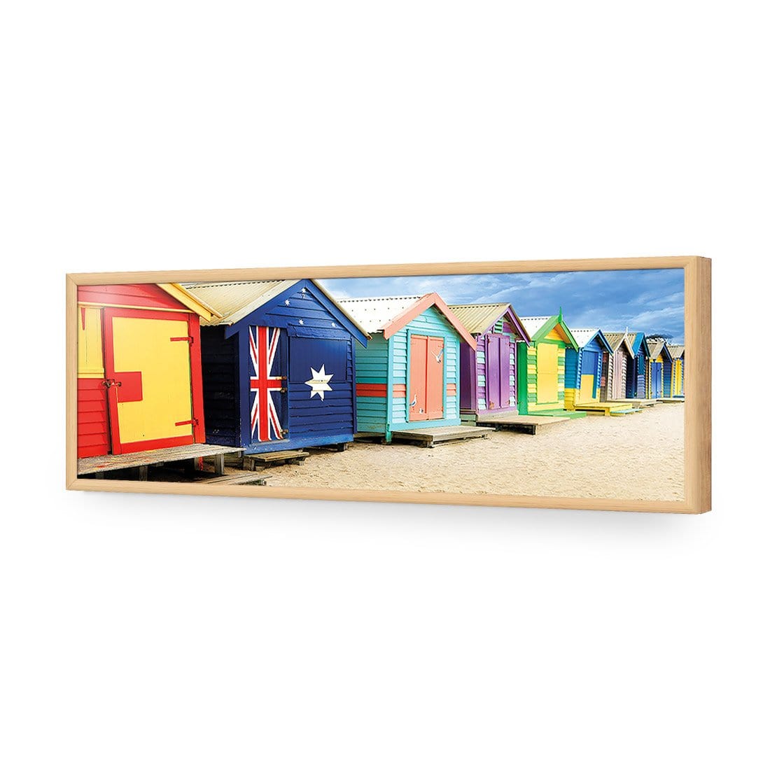 Brighton Beach Boxes (Long) - Wall Art Designs - 377_AL_H WAD_AP - 030 - EDG_90x30_S - 2538 - OAK