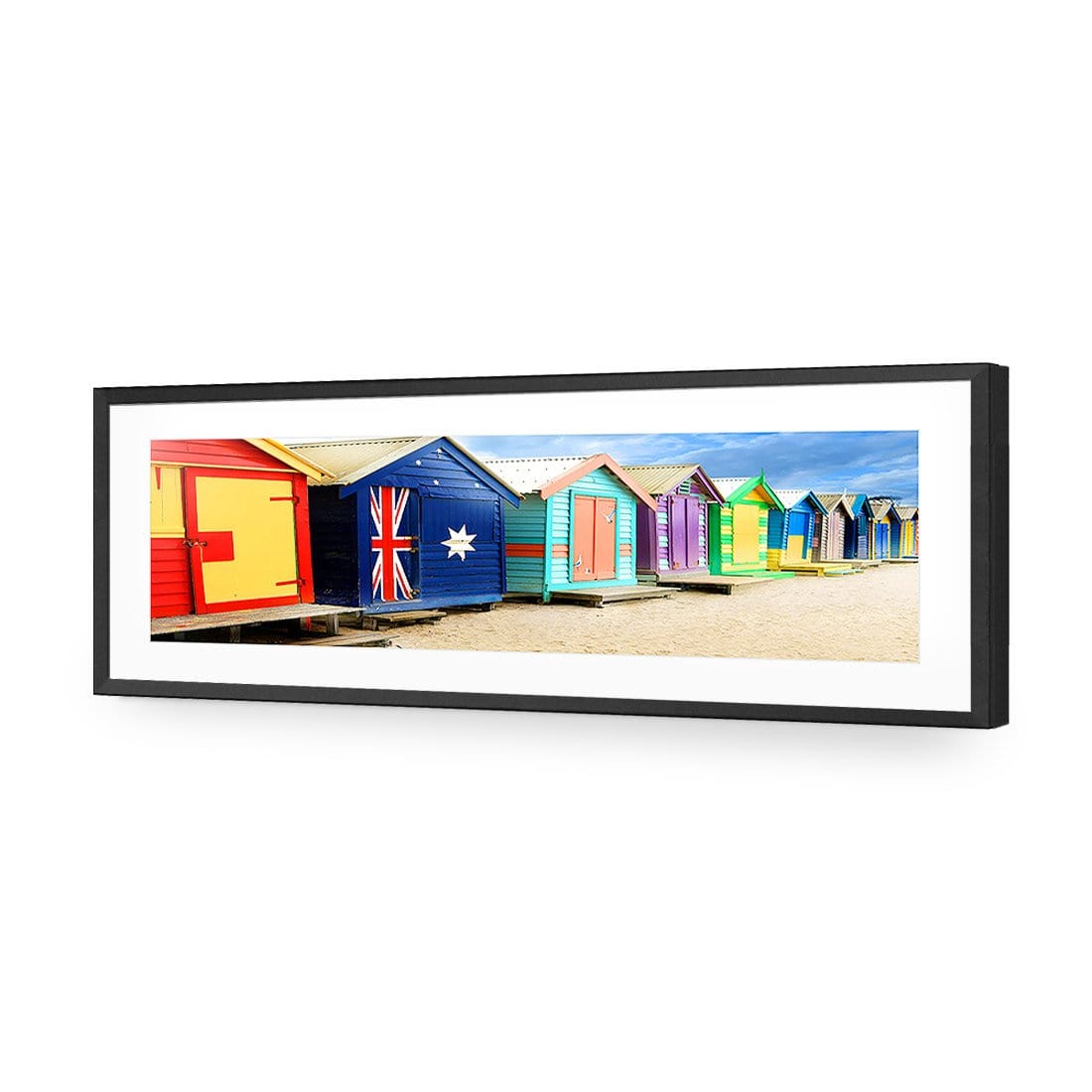 Brighton Beach Boxes (Long) - Wall Art Designs - 377_AL_H WAD_AP - 030 - MAT_90x30_S - 2538 - BLK