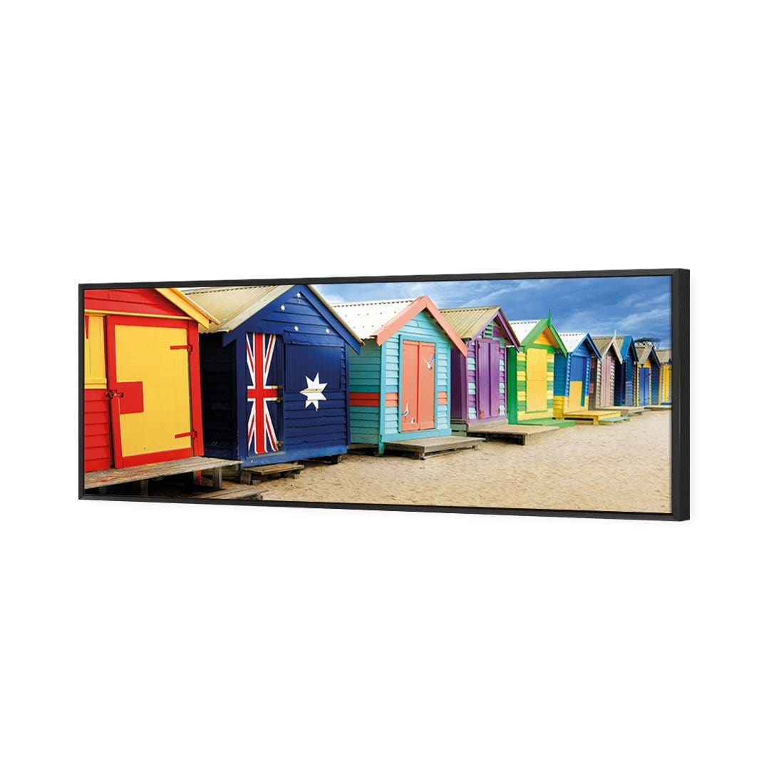 Brighton Beach Boxes (Long) - Wall Art Designs - 377_AL_H WAD_CP - MPY - 260 - M - S - S_60x20_S - 1550 - BLK