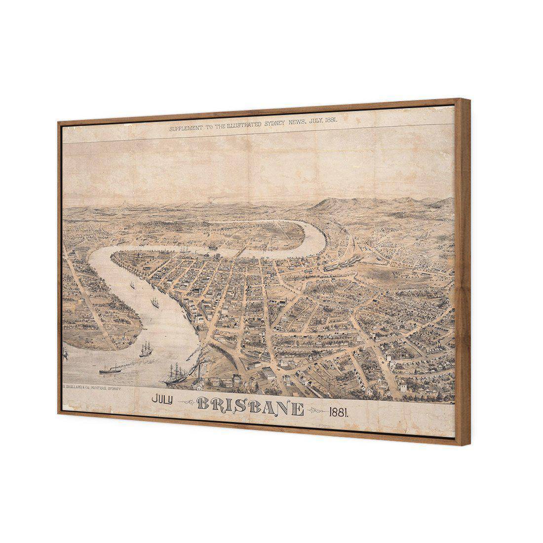 Brisbane 1881 | Standard Canvas | Floating Frame | Natural