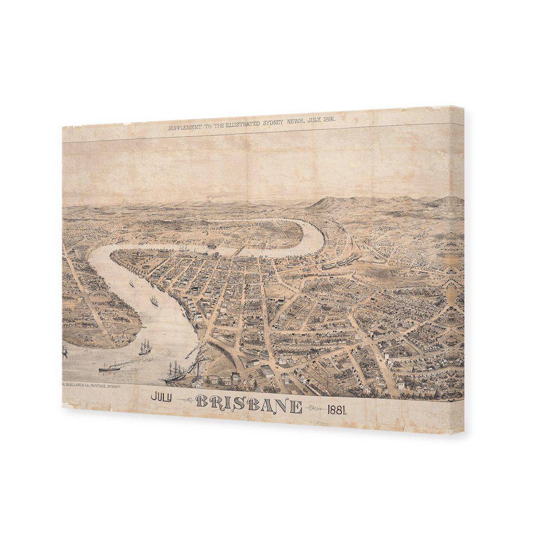 Brisbane 1881 | Standard Canvas | No Frame | Stretched Canvas