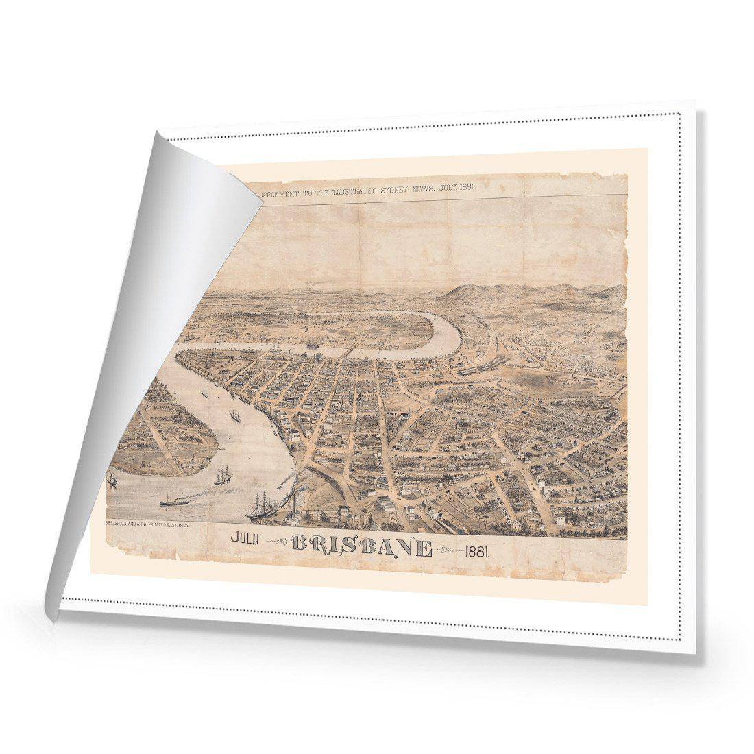 Brisbane 1881 | Standard Canvas | No Frame | Rolled Canvas