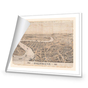 Brisbane 1881 | Standard Canvas | No Frame | Rolled Canvas