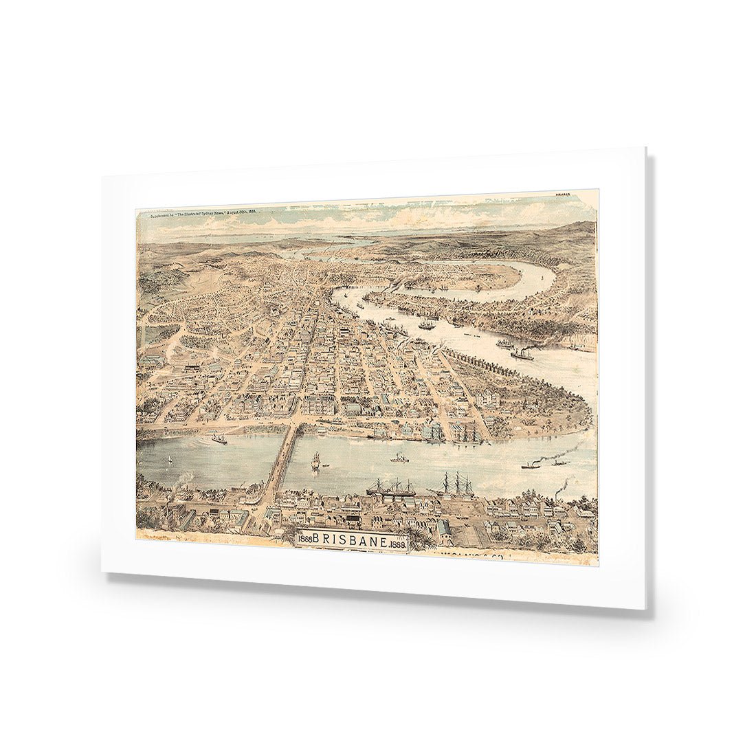 Brisbane 1888 | Standard Acrylic | No Frame With Border