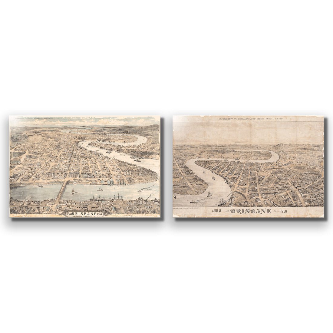 Brisbane 1888 Perfect Pairs - Wall Art Designs - SET2_5001_AR_H WAD_AP - 030 - EDG_45x30_NONE