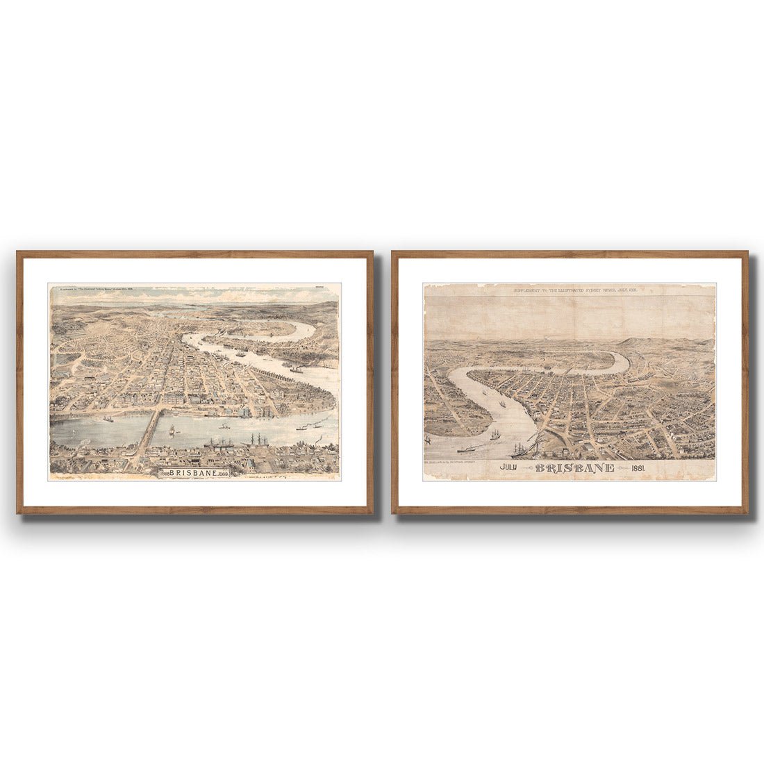 Brisbane 1888 Perfect Pairs - Wall Art Designs - SET2_5001_AR_H WAD_AP - 030 - MAT_45x30_S - 2538 - NAT