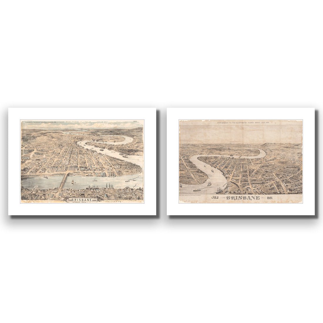 Brisbane 1888 Perfect Pairs - Wall Art Designs - SET2_5001_AR_H WAD_AP - 030 - MAT_45x30_NONE