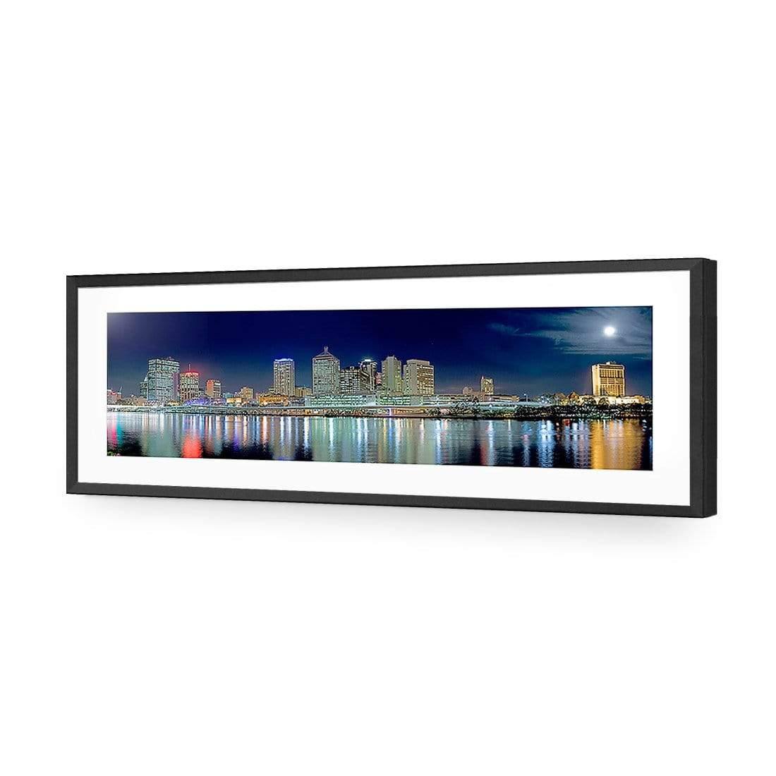 Brisbane in Moonlight (Long) - Wall Art Designs - 314_AL_H WAD_AP - 030 - MAT_90x30_S - 2538 - BLK