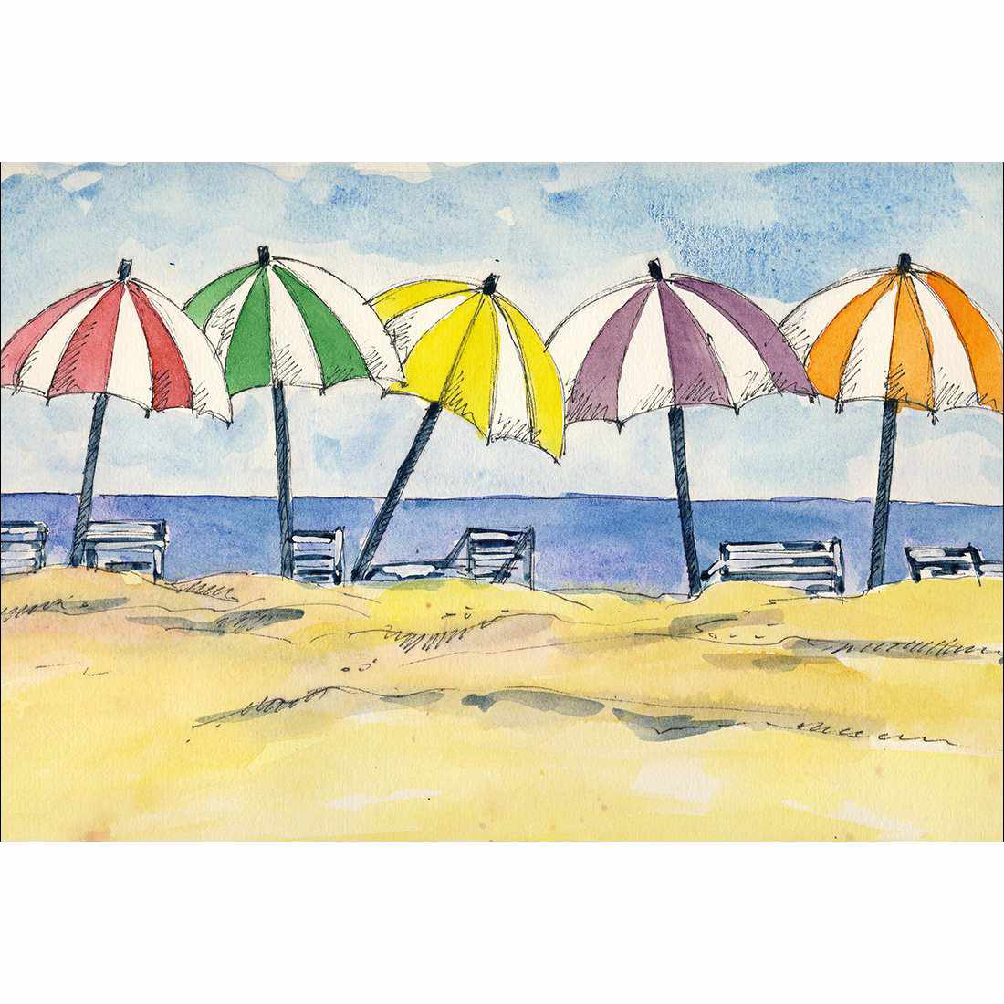 Brolly Beach Canvas Art - Wall Art Designs - 2898_AR_H WAD_CP - MPY - 260 - M - S - S_45x30_NONE