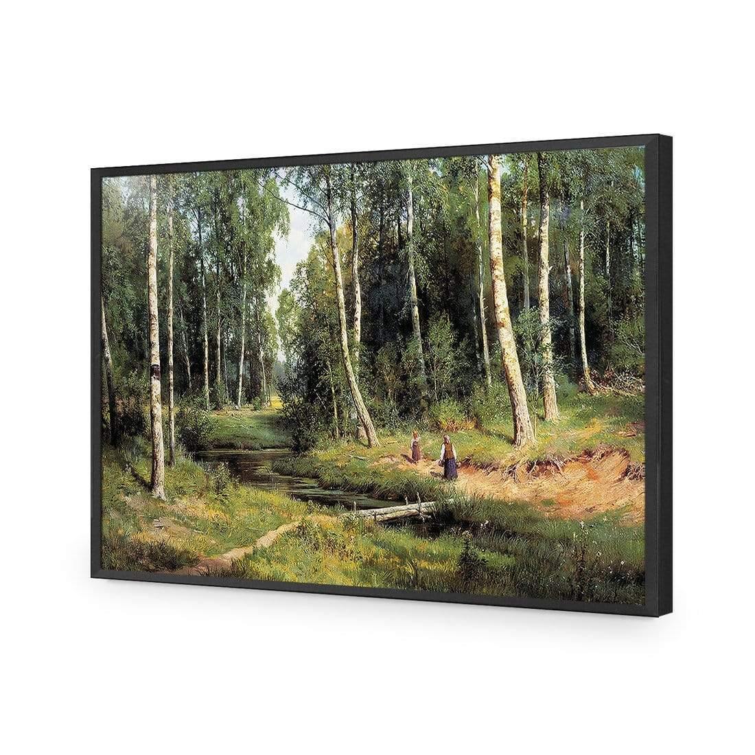 Brook in Birch Forest 1883 By Ivan Shishkin - Wall Art Designs - 1329_AR_H WAD_AP - 030 - EDG_45x30_S - 2538 - BLK