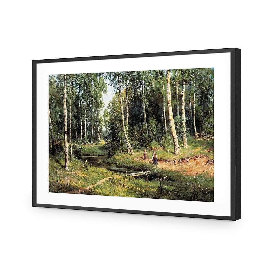 Brook in Birch Forest 1883 By Ivan Shishkin - Wall Art Designs - 1329_AR_H WAD_AP - 030 - MAT_45x30_S - 2538 - BLK