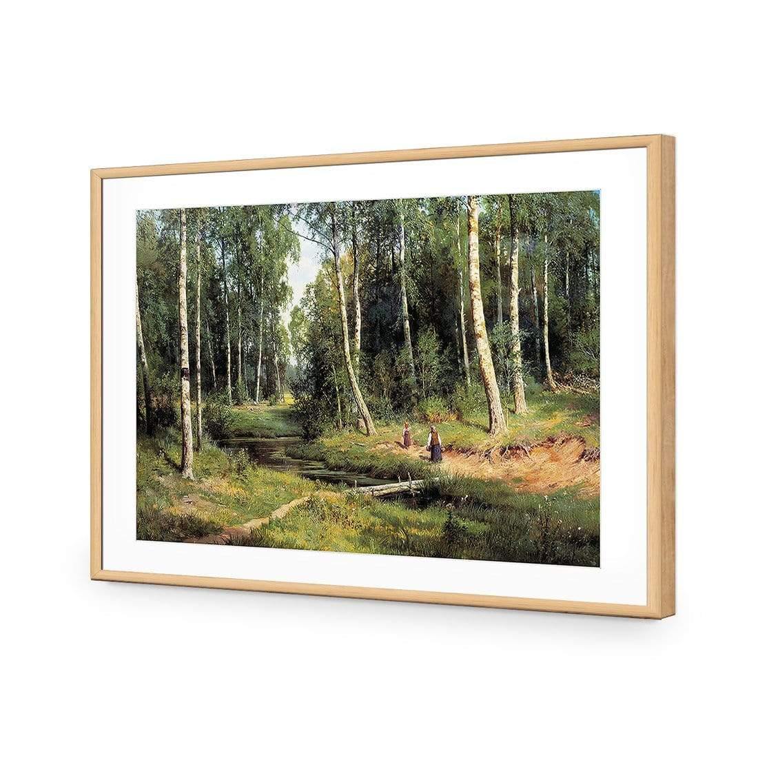 Brook in Birch Forest 1883 By Ivan Shishkin - Wall Art Designs - 1329_AR_H WAD_AP - 030 - MAT_45x30_S - 2538 - OAK