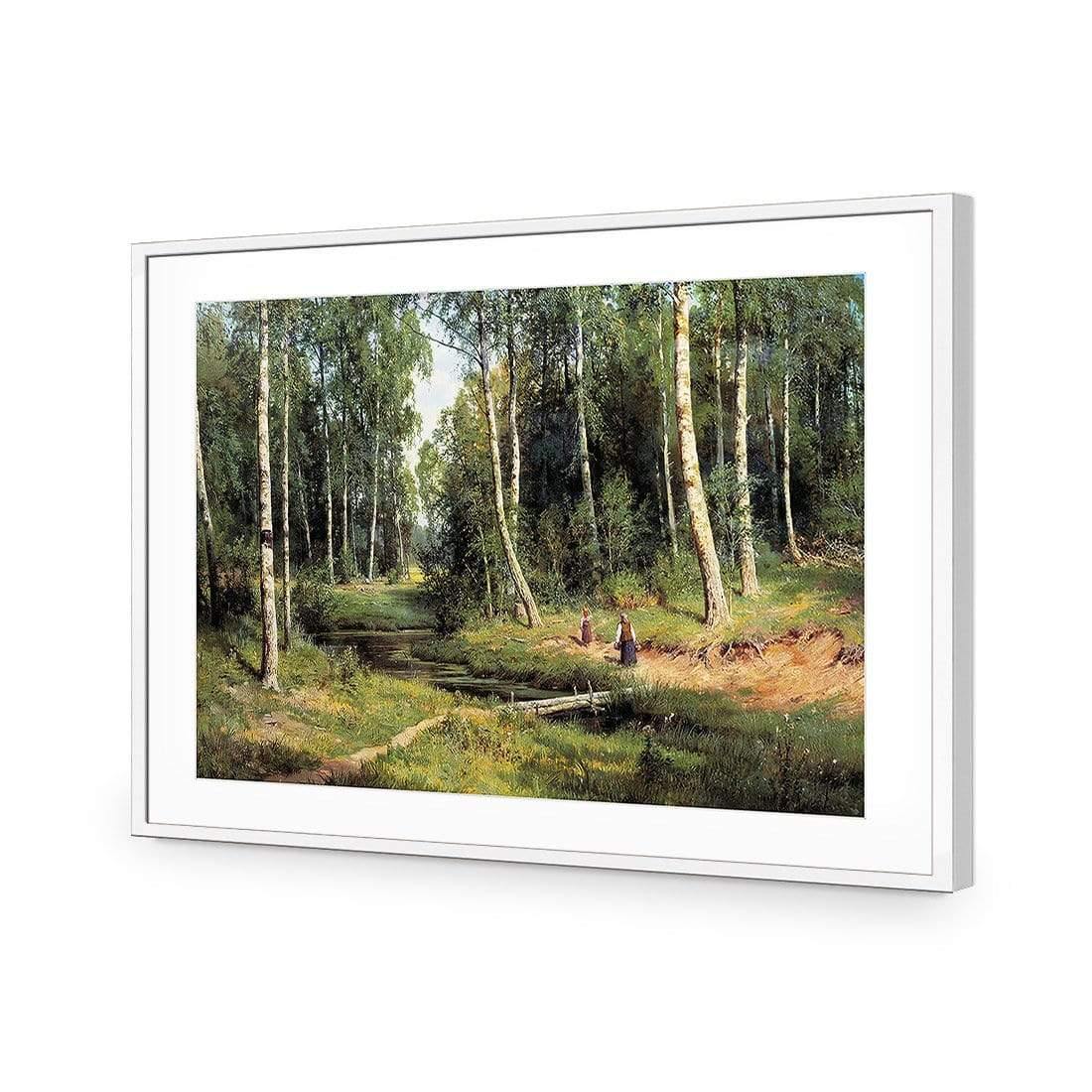 Brook in Birch Forest 1883 By Ivan Shishkin - Wall Art Designs - 1329_AR_H WAD_AP - 030 - MAT_45x30_S - 2538 - WHT