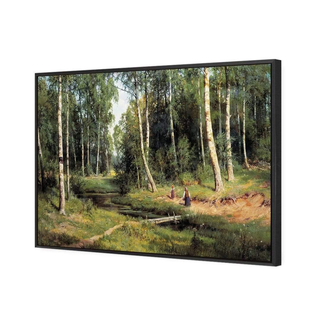 Brook in Birch Forest 1883 By Ivan Shishkin - Wall Art Designs - 1329_AR_H WAD_CP - MPY - 260 - M - S - S_45x30_S - 1550 - BLK