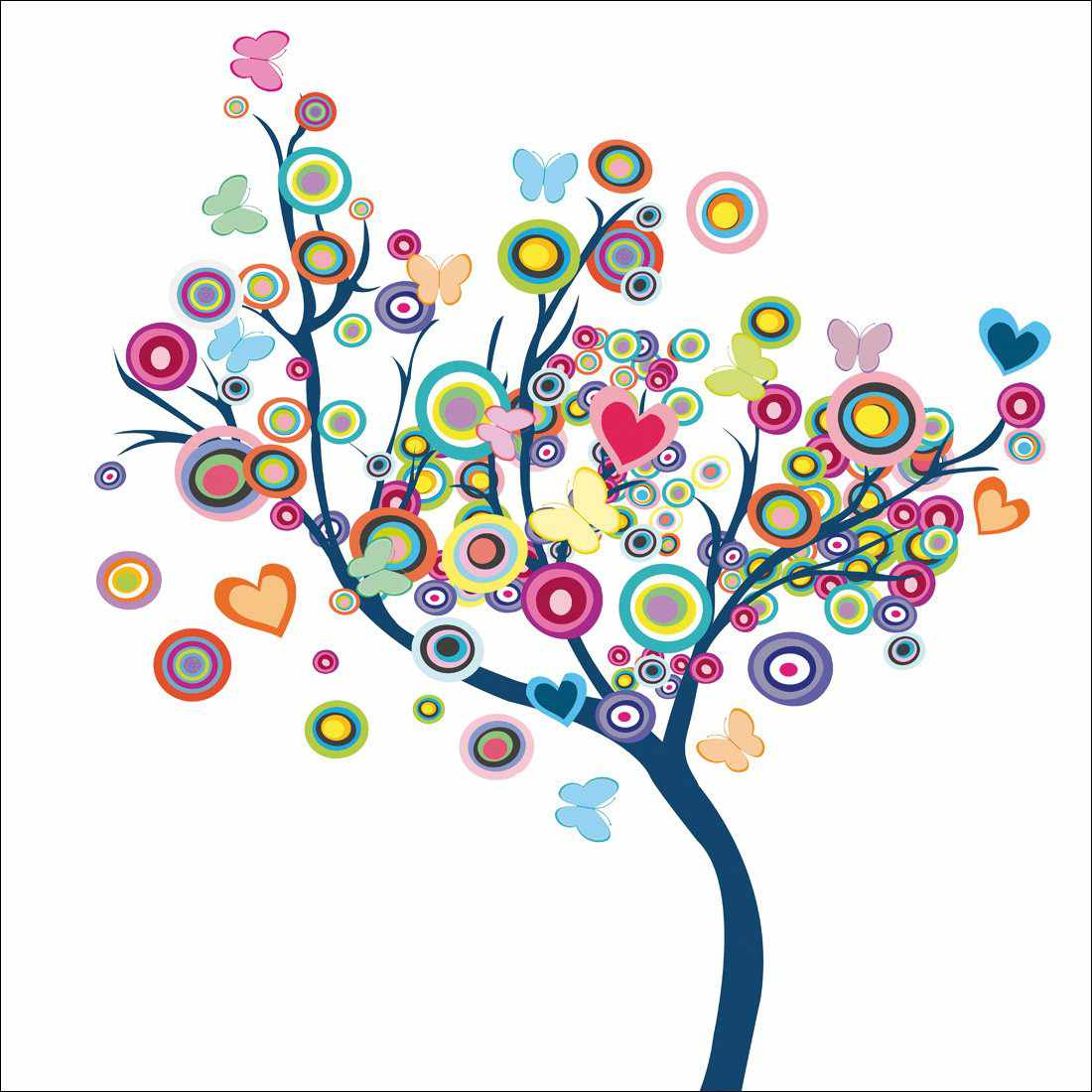 Bubblegum Tree Canvas Art - Wall Art Designs - 1995_AS_Q WAD_CP - MPY - 260 - M - S - S_30x30_NONE