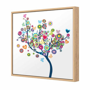 Bubblegum Tree | Standard Canvas | Floating Frame | Oak