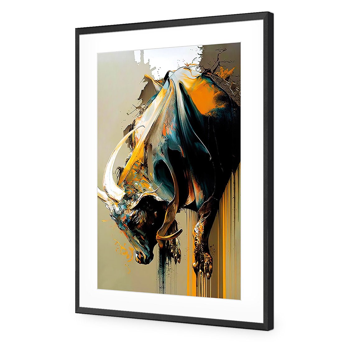 Bucking Bull - Wall Art Designs - WB_100574_AR_V CAF_AP - 030 - MAT_45x30_S - 2538 - BLK