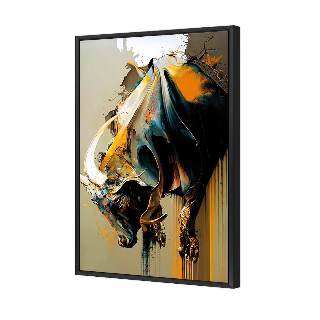 Bucking Bull - Wall Art Designs - WB_100574_AR_V CAF_CP - MPY - 260 - M - S - S_45x30_S - 1550 - BLK