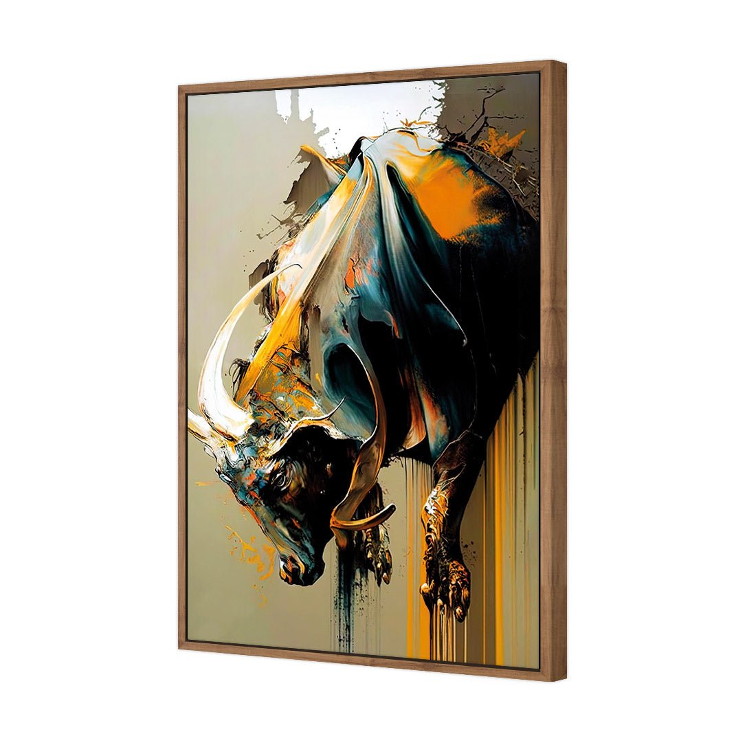 Bucking Bull - Wall Art Designs - WB_100574_AR_V CAF_CP - MPY - 260 - M - S - S_45x30_S - 1550 - NAT