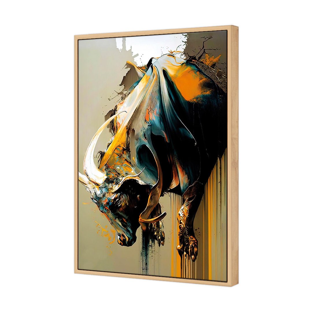 Bucking Bull - Wall Art Designs - WB_100574_AR_V CAF_CP - MPY - 260 - M - S - S_45x30_S - 1550 - OAK