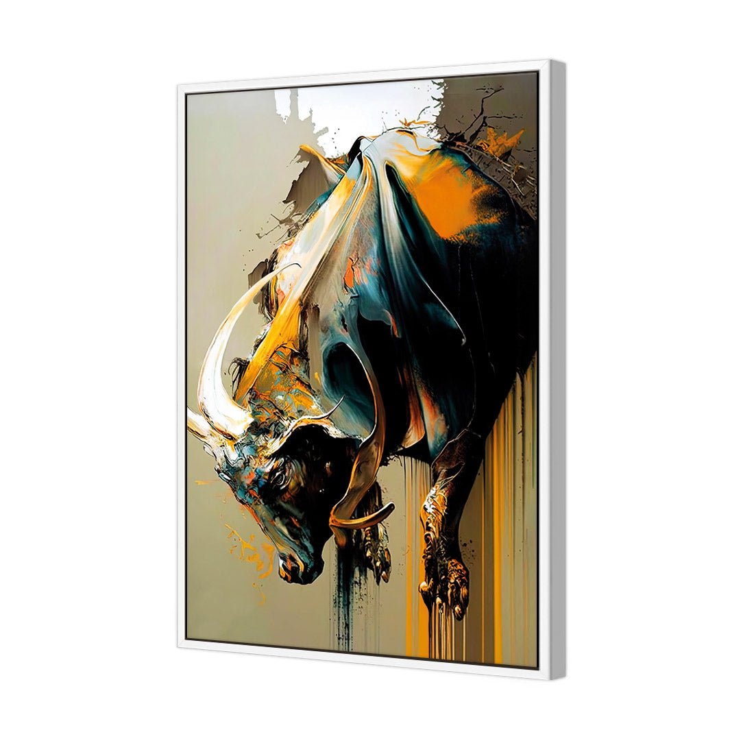 Bucking Bull - Wall Art Designs - WB_100574_AR_V CAF_CP - MPY - 260 - M - S - S_45x30_S - 1550 - WHT