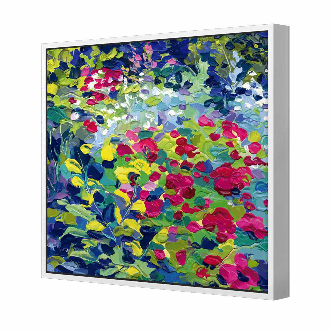 Buds Abound | Standard Canvas | Floating Frame | White