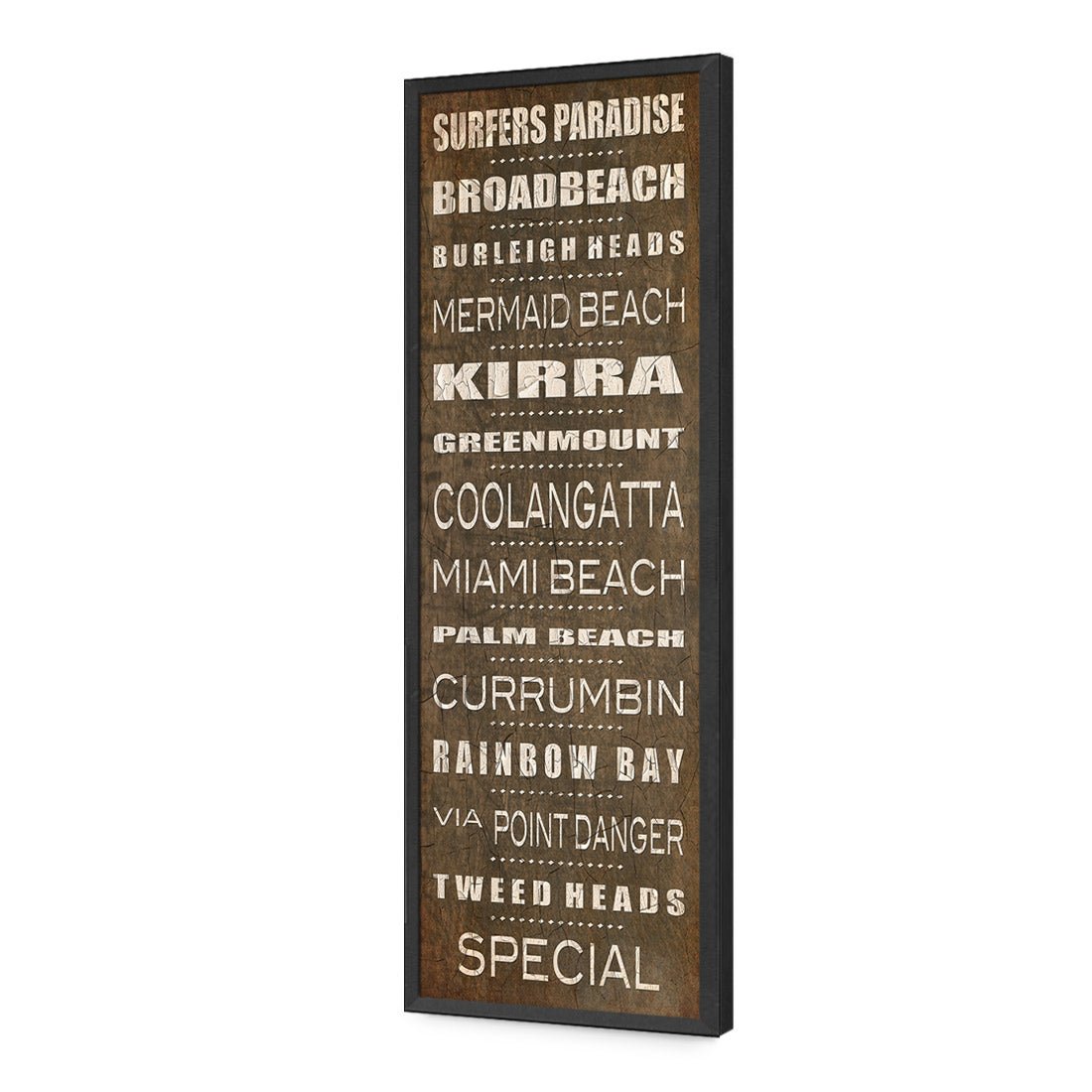 Bus Scroll Gold Coast Rustic (Long) - Wall Art Designs - 407_CL_V WAD_AP - 030 - EDG_90x30_S - 2538 - BLK