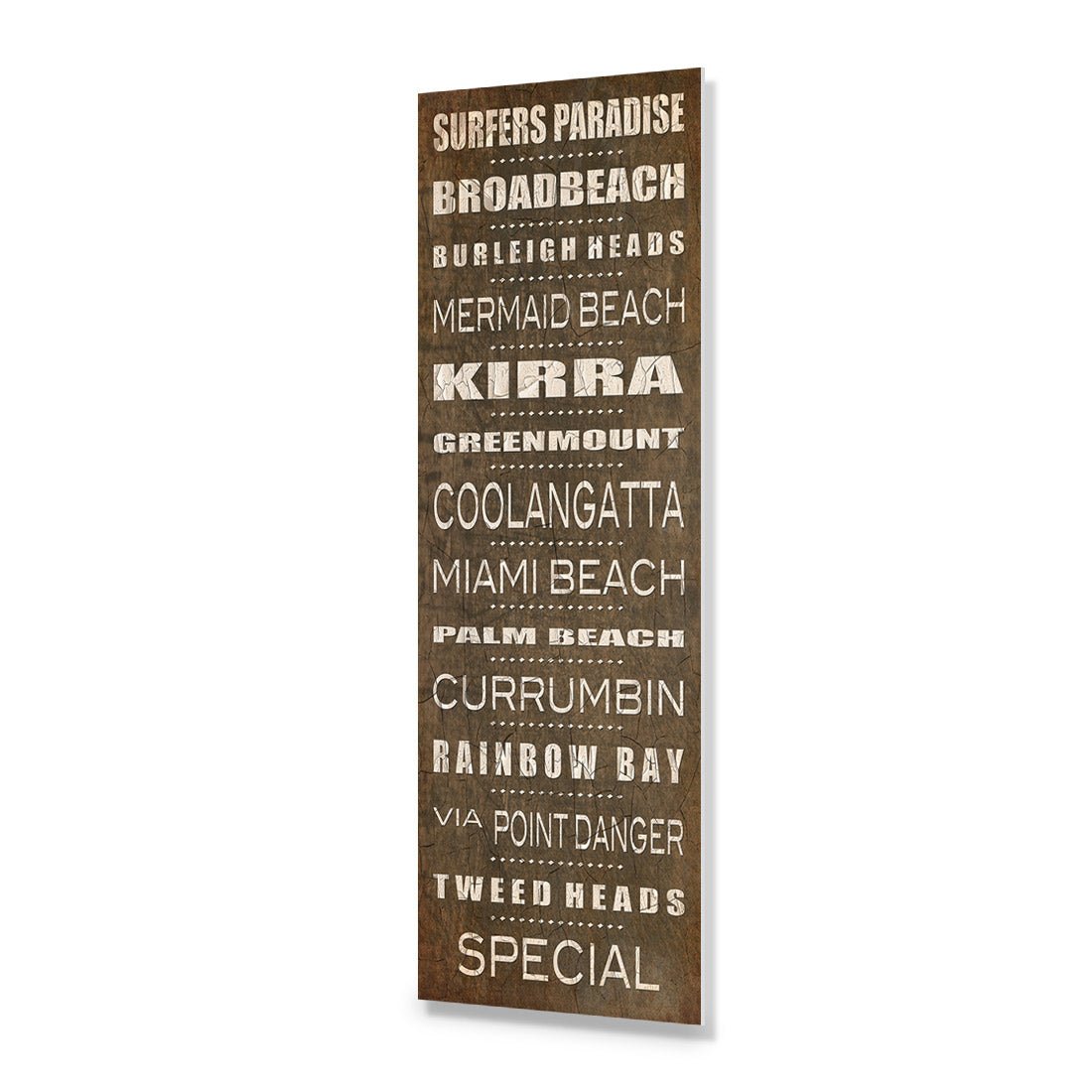 Bus Scroll Gold Coast Rustic (Long) - Wall Art Designs - 407_CL_V WAD_AP - 030 - EDG_90x30_NONE