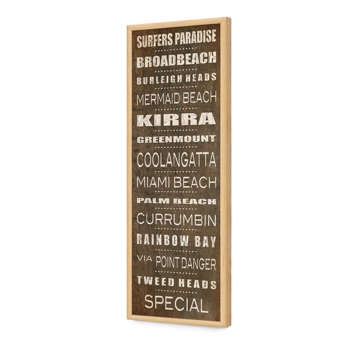 Bus Scroll Gold Coast Rustic (Long) - Wall Art Designs - 407_CL_V WAD_AP - 030 - EDG_90x30_S - 2538 - OAK