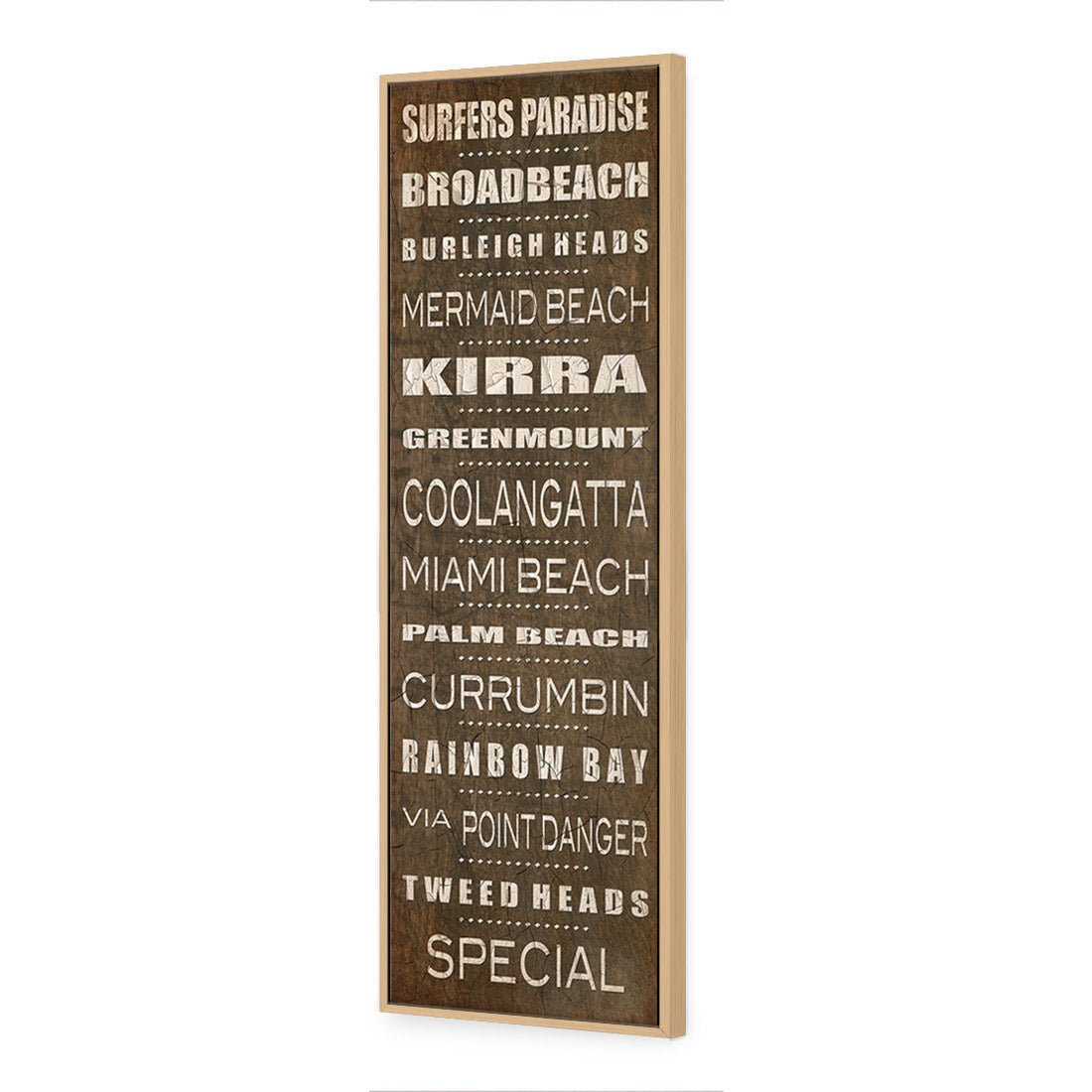 Bus Scroll Gold Coast Rustic (Long) - Wall Art Designs - 407_CL_V WAD_CP - MPY - 260 - M - S - S_60x20_S - 1550 - OAK