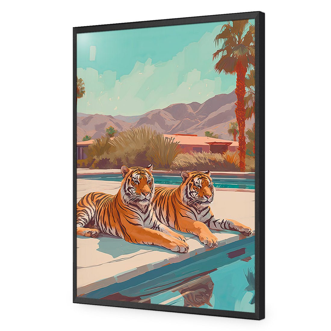 By the Pool | Classic Acrylic | Flat Frame No Border | Black