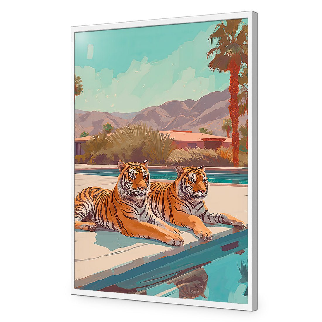 By the Pool | Classic Acrylic | Flat Frame No Border | White