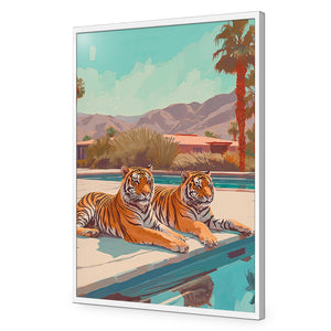 By the Pool | Classic Acrylic | Flat Frame No Border | White