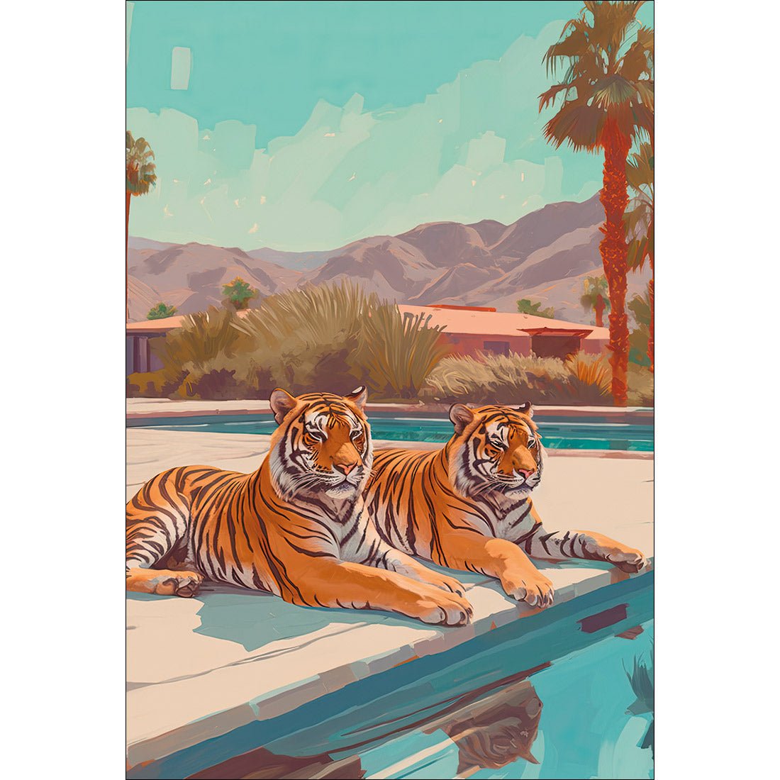By the Pool | Classic Canvas | No Frame | Stretched Canvas