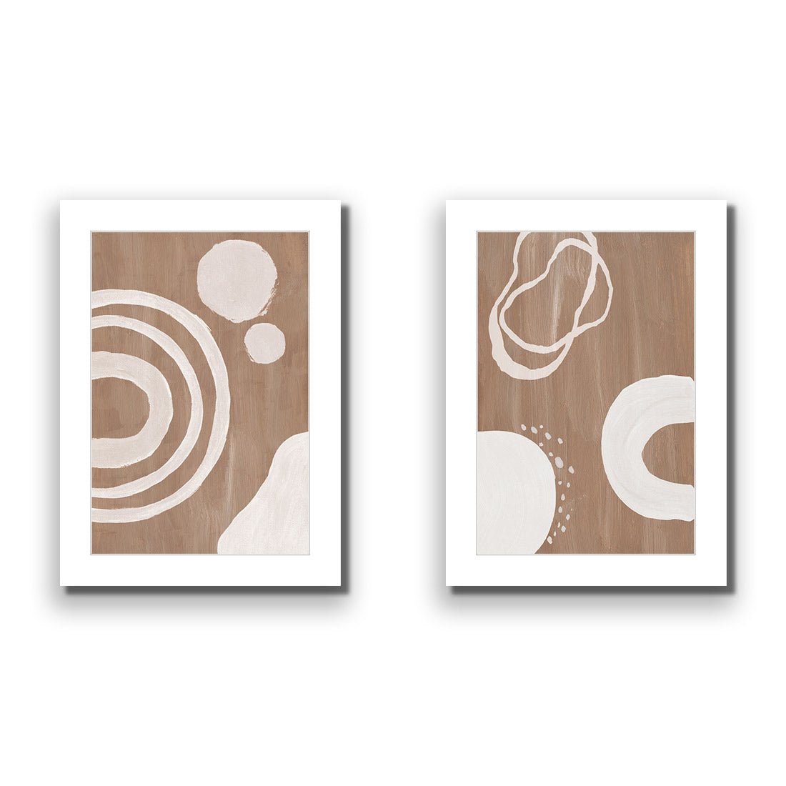 Cafe Latte Abstract Perfect Pair - Wall Art Designs - SET2_5012_AR_V WAD_AP - 030 - MAT_45x30_NONE