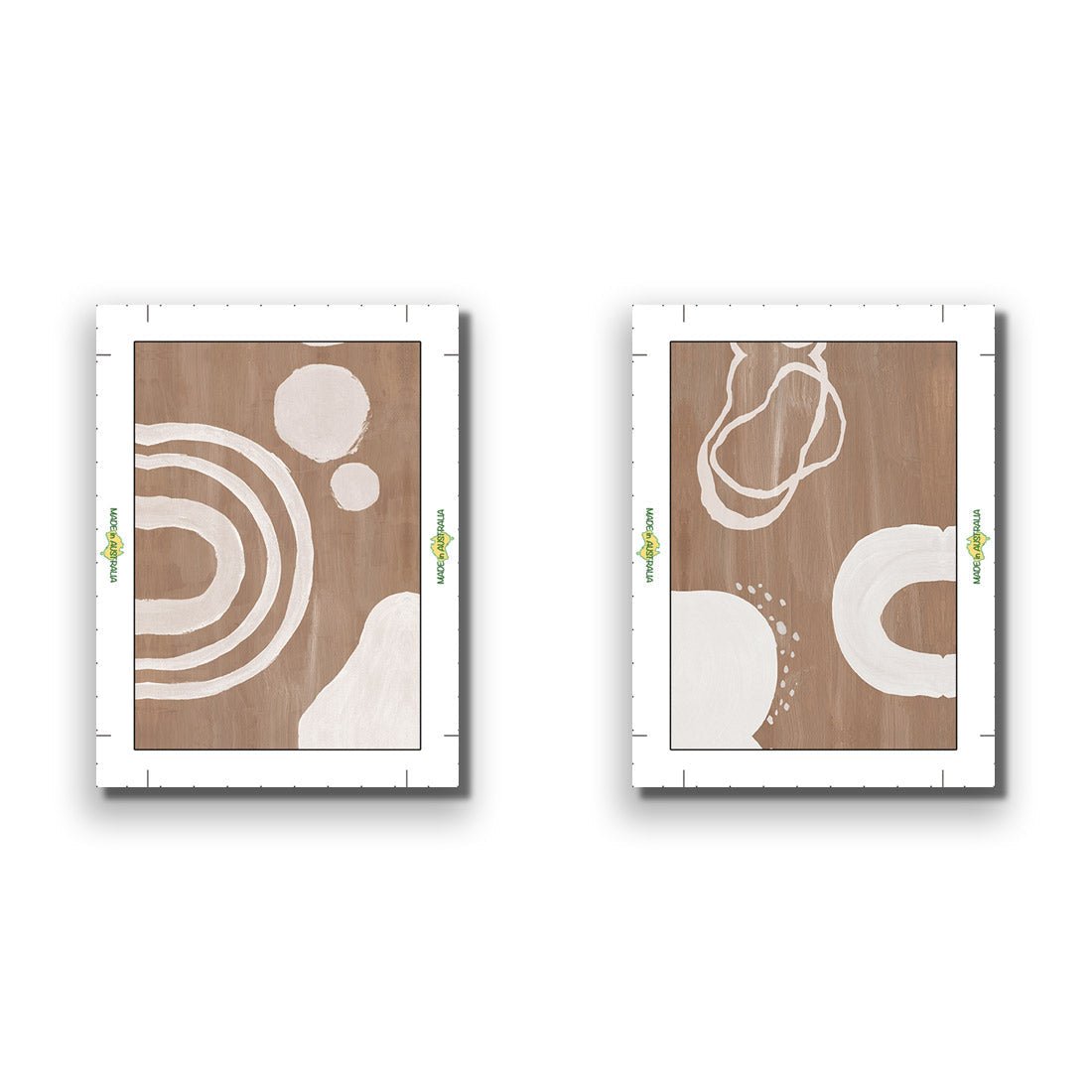 Cafe Latte Abstract Perfect Pair - Wall Art Designs - SET2_5012_AR_V WAD_CP - MPY - 260 - M - R_45x30_NONE