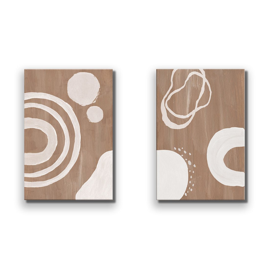 Cafe Latte Abstract Perfect Pair - Wall Art Designs - SET2_5012_AR_V WAD_CP - MPY - 260 - M - S - S_45x30_NONE