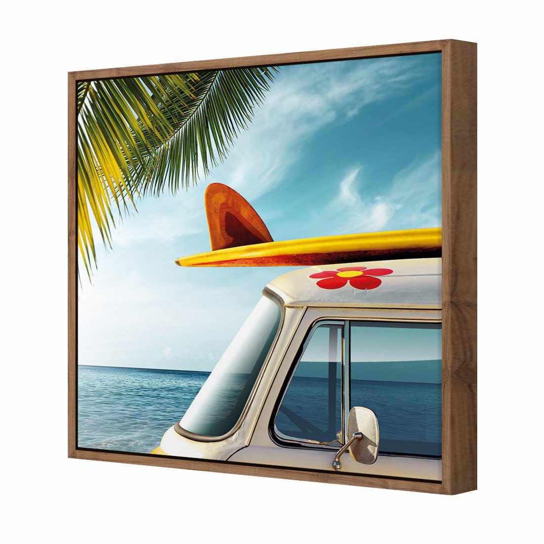 Camper Van | Standard Canvas | Floating Frame | Natural