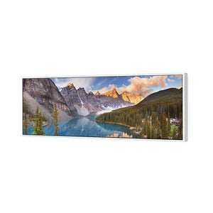 Canadian Lake Reflection | Standard Canvas | Floating Frame | White