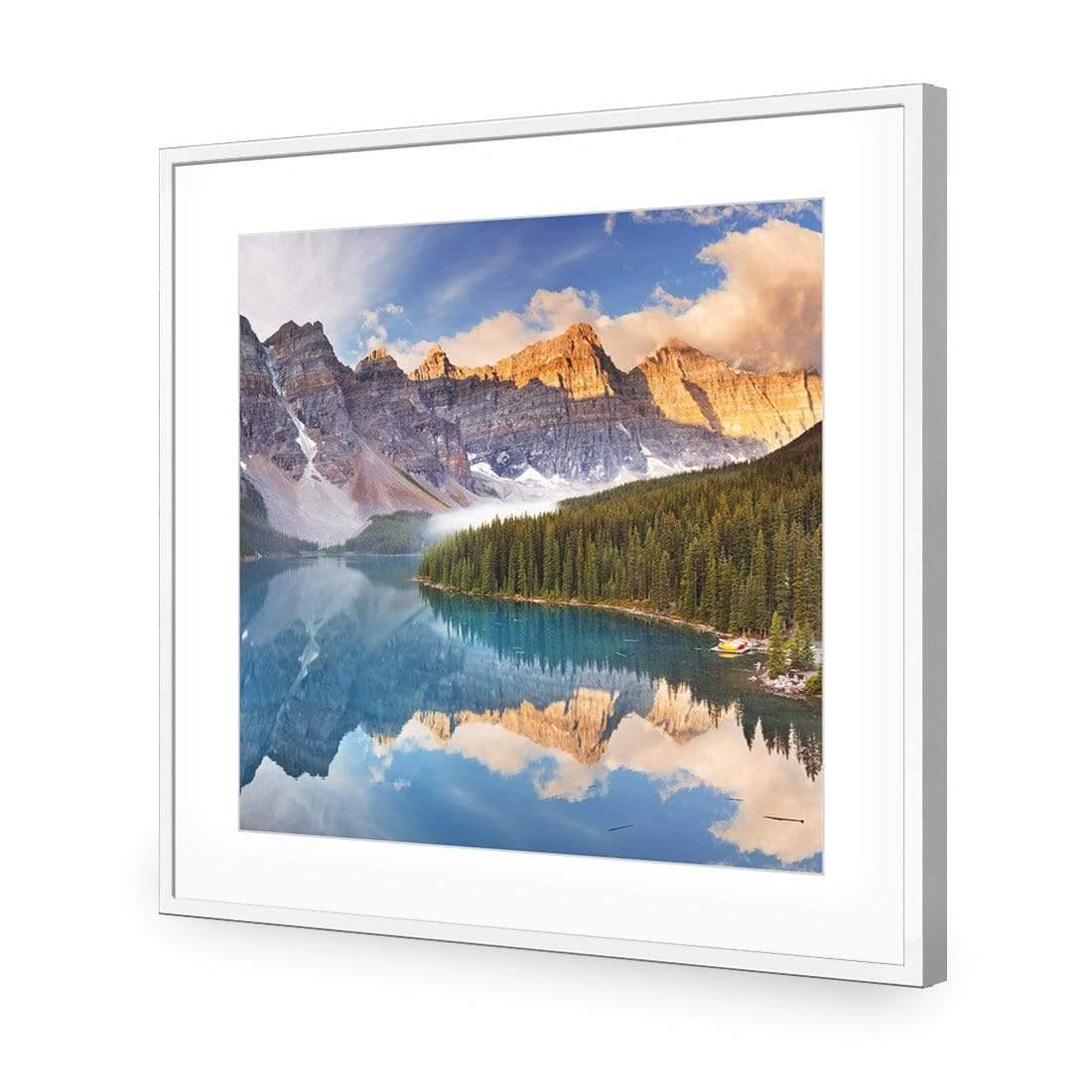 Canadian Lake Reflection (Square) - Wall Art Designs - 3031_AS_Q WAD_AP - 030 - MAT_37x37_S - 2538 - WHT