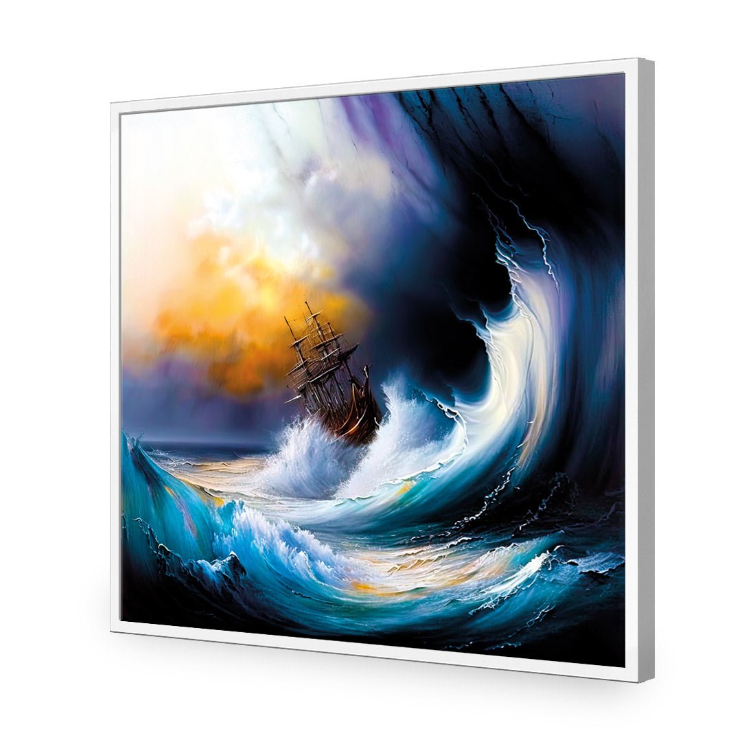 Capsizing Wave - Wall Art Designs - WB_100766_AS_Q CAF_AP - 030 - EDG_37x37_S - 2538 - WHT