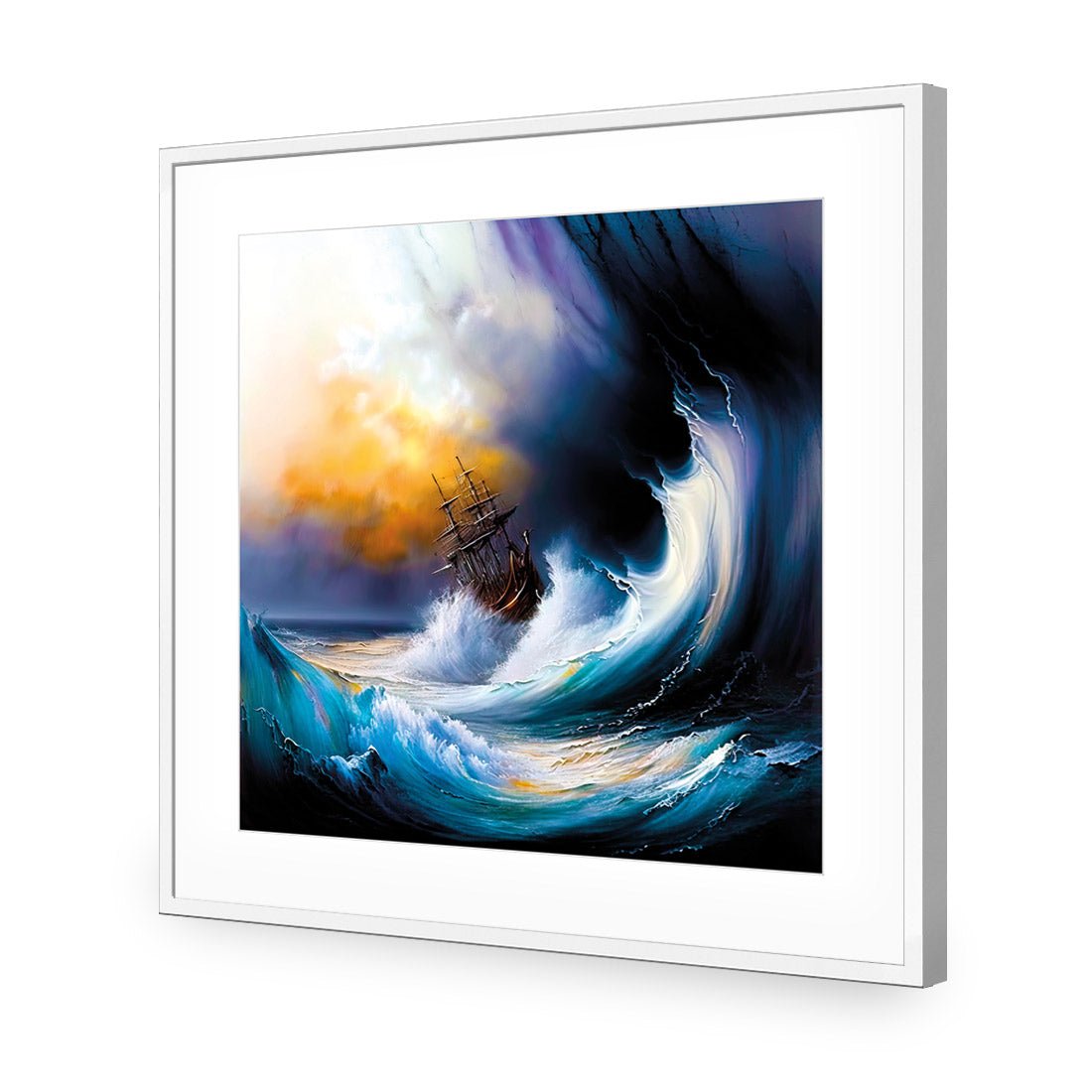 Capsizing Wave - Wall Art Designs - WB_100766_AS_Q CAF_AP - 030 - MAT_37x37_S - 2538 - WHT