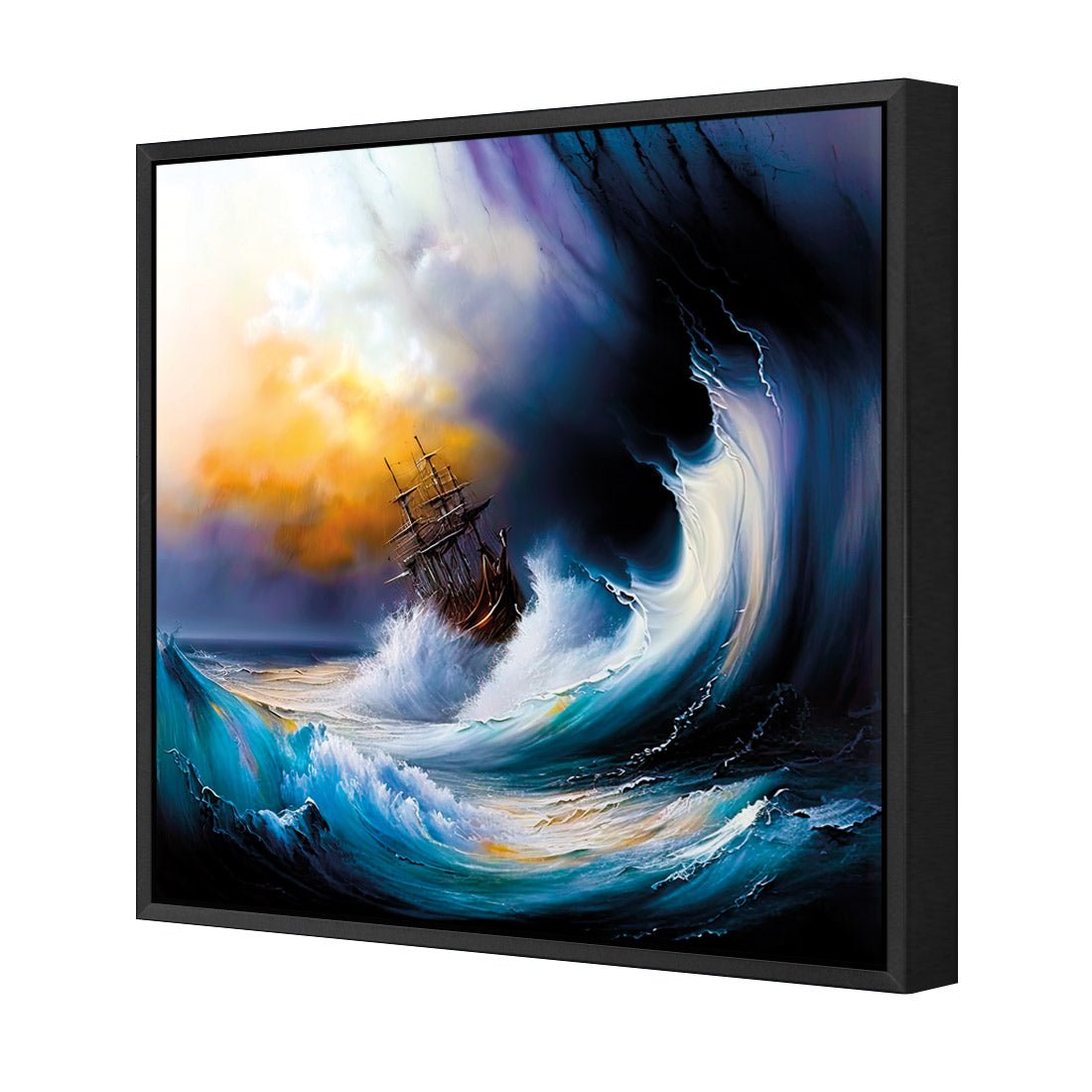 Capsizing Wave - Wall Art Designs - WB_100766_AS_Q CAF_CP - MPY - 260 - M - S - S_37x37_S - 1550 - BLK