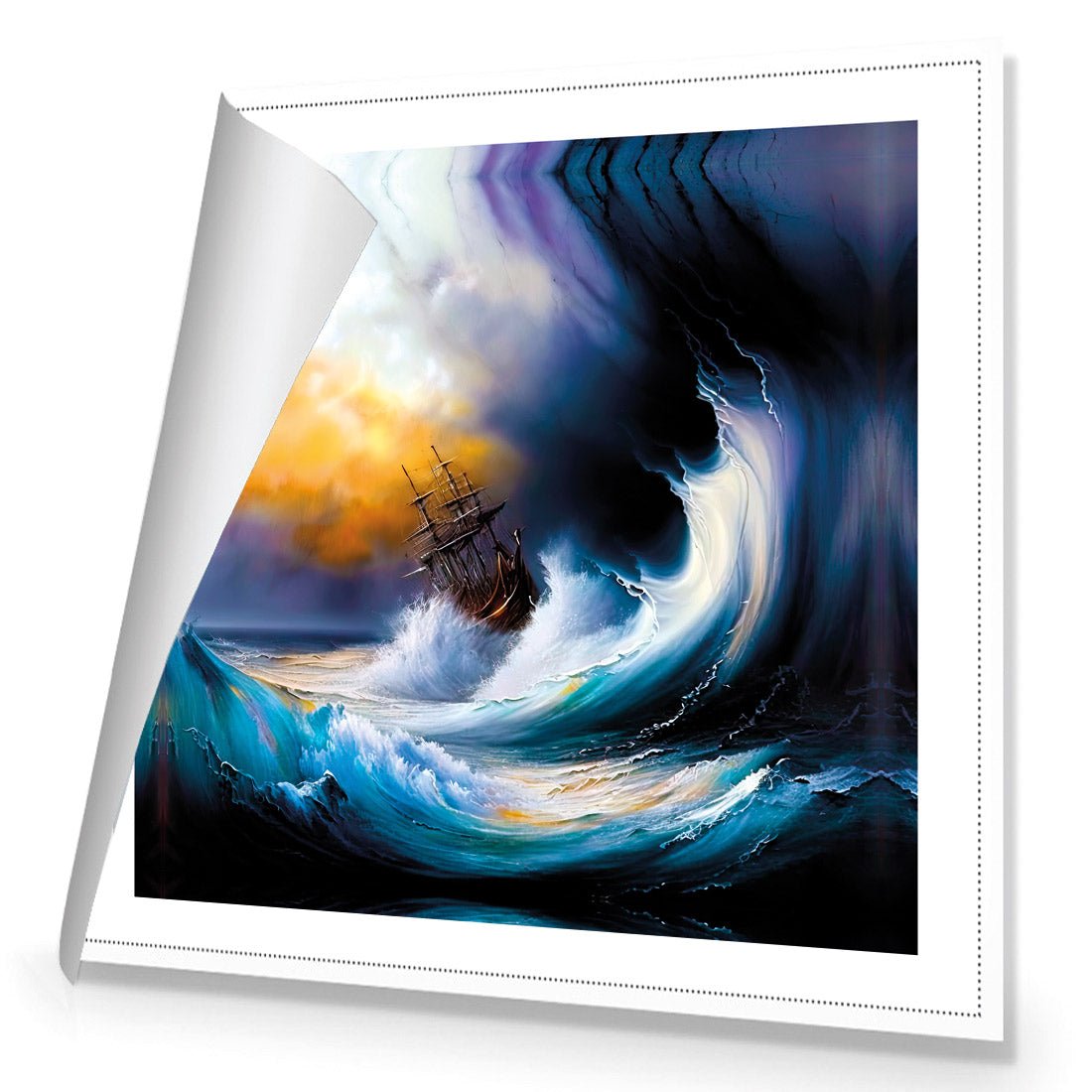 Capsizing Wave - Wall Art Designs - WB_100766_AS_Q CAF_CP - MPY - 260 - M - R_37x37_NONE